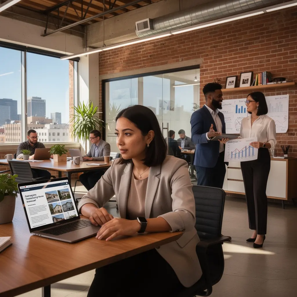 Ujęcie na rodzinę spędzającą czas w nowym wynajmowanym domu.