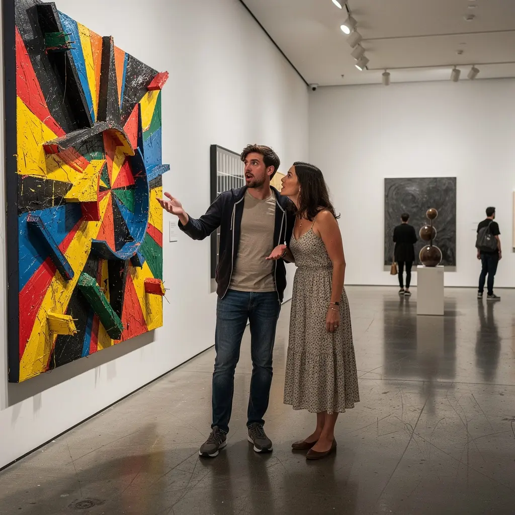 Informacyjna tablica z godzinami otwarcia muzeum i nadchodzącymi wydarzeniami.